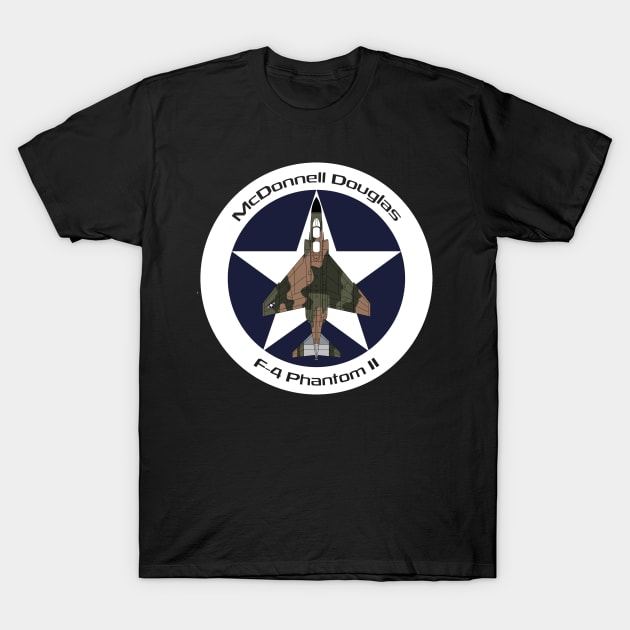 McDonnell Douglas F-4 Phantom II T-Shirt by BearCaveDesigns